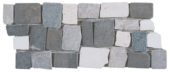 White Light & Dark Grey Cubic Marble Opus Interlocking Border | Quality Carpet Inc.