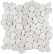 White Marble Sliced Stone Interlocking Mosaic | Quality Carpet Inc.