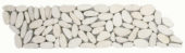 White Sliced Matte Pebble Interlocking Border | Quality Carpet Inc.
