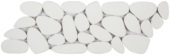 White Sliced Reconstituted Pebble Mosaic Interlocking Border | Quality Carpet Inc.