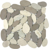 White/Beige Xl Sliced Matte Pebble Interlocking | Quality Carpet Inc.