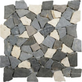 White/Grey/Black Opus Interlocking Mosaic | Quality Carpet Inc.