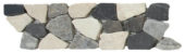 White/Grey/Black Opus Mosaic Interlocking Border | Quality Carpet Inc.