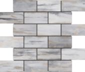 2"x4" Glazed Ceramic Grey Beige Mix Rough Surface Mosaic | Quality Carpet Inc.