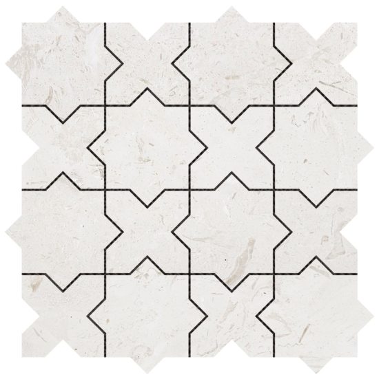 3"x3" Cross & Star Beige Marble | Quality Carpet Inc.