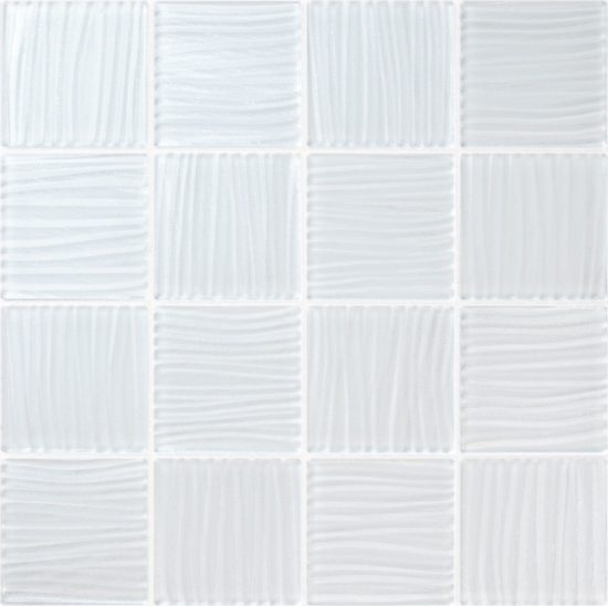 3"x3" White Glass Mosaic | Quality Carpet Inc.