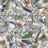 4"x4" Floral Palm Multicolor Mosaic | Quality Carpet Inc.