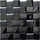 Black 3D Metal Mix Finish 2"x2" 11.5"x11.5" | Quality Carpet Inc.