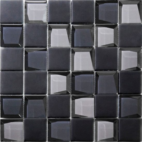 Glass 2"x2" Grey Mix Mosaic | Quality Carpet Inc.