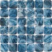 Glass Square Blue Marble Pattern Mix Mosaic | Quality Carpet Inc.