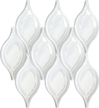 Glass “Tears” White Mosaic