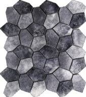 Hexagon Aluminum Mix Grey 11.4"x12.2" | Quality Carpet Inc.