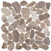 Mini Opus Matte Beige Brown Marble Stone Interlocking | Quality Carpet Inc.