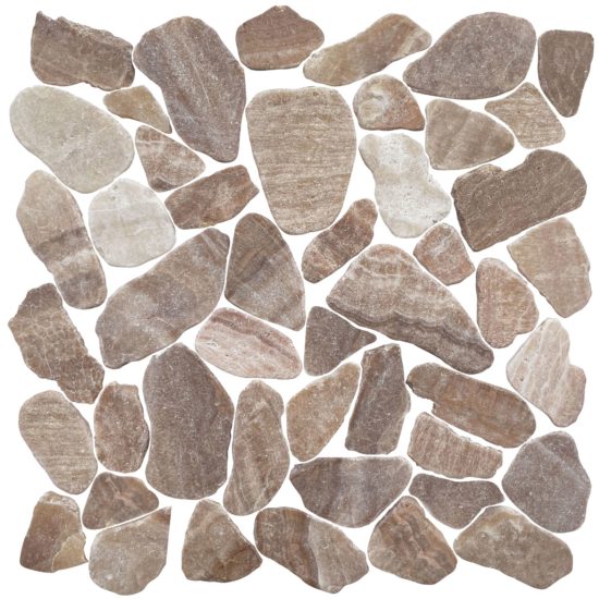Mini Opus Matte Beige Brown Marble Stone Interlocking | Quality Carpet Inc.