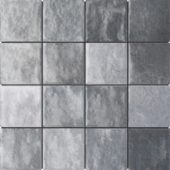 Zellige Glazed Ceramic Grey Mix 3"x3" | Quality Carpet Inc.