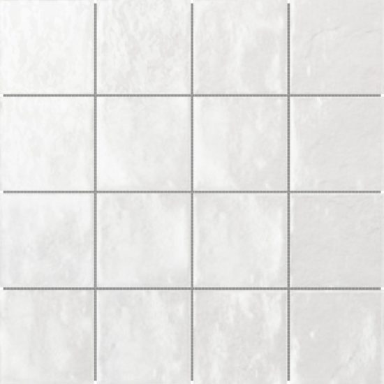 Zellige Glazed Ceramic White 3"x3" Mosaic | Quality Carpet Inc.