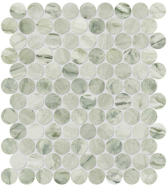 Moscato Argento 1.25 Penny Round Mosaic