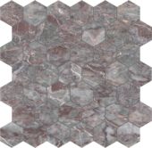 Sereno Burgundy 2 Hexagon Mosaic | Quality Carpet Inc.