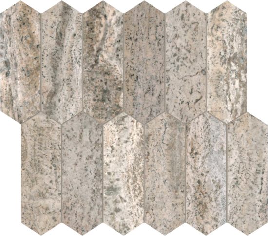 Silver Ash 2x6 Picket Mosaic