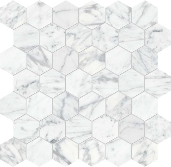 Virtue Bianco 2 Hexagon Mosaic | Quality Carpet Inc.