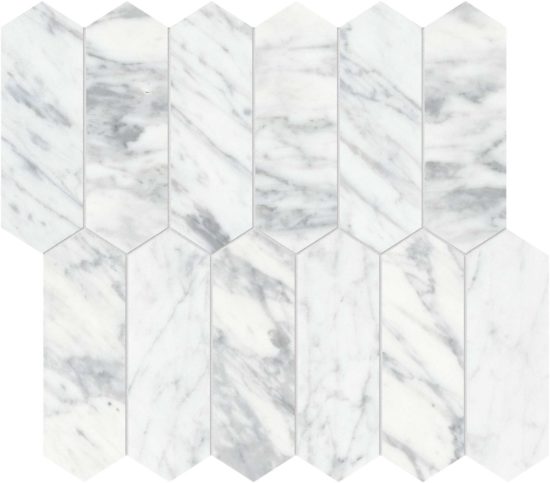 Virtue Bianco 2x6 Picket Mosaic | Quality Carpet Inc.