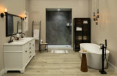 Cracked Slate Gloss Shower Wall Kit 36x60x94 | Quality Carpet Inc.