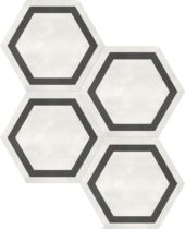 Form 7" Hexagon Frame Ivory | Quality Carpet Inc.