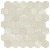 Lustra 2" Hex Onyx Crema Honed | Quality Carpet Inc.