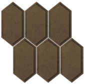 Obsidian Bronze Beveled Hexagon Mosaic | Quality Carpet Inc.