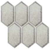 Obsidian Silver Beveled Hexagon Mosaic | Quality Carpet Inc.