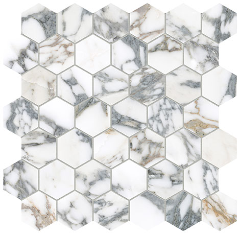 Royal Stoneworks 2" Italian Arabescato Hex