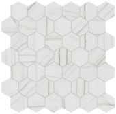 Royal Stoneworks 2" Tuscan White Vein Hex | Quality Carpet Inc.