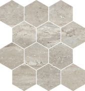 Saturnia 3x3 Hex Silver Matte | Quality Carpet Inc.