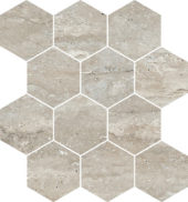 Saturnia 3x3 Hex Silver Matte | Quality Carpet Inc.