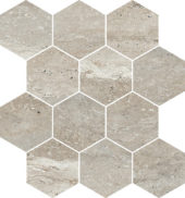 Saturnia 3x3 Hex Silver Matte | Quality Carpet Inc.
