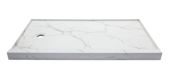 Shower Pan 36x60 Bianco Marble | Quality Carpet Inc.