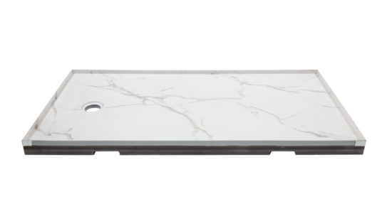 Shower Pan 36x60 Bianco Marble | Quality Carpet Inc.