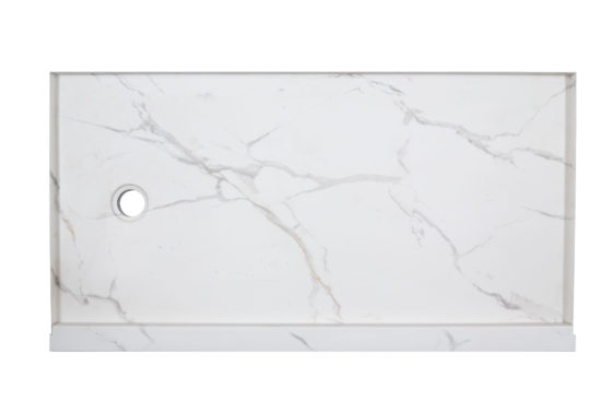 Shower Pan 36x60 Bianco Marble | Quality Carpet Inc.