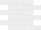 White Brick Pattern Glossy Glazed Ceramic 2"x6" | Quality Carpet Inc.