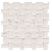 Treasure II Perfect Calacatta 1x2 Basketweave | Quality Carpet Inc.