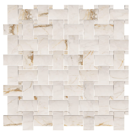 Treasure II Perfect Calacatta 1x2 Basketweave | Quality Carpet Inc.