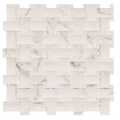 Treasure II Perfect Calacatta 1x2 Basketweave | Quality Carpet Inc.