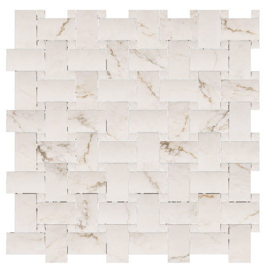 Treasure II Perfect Calacatta 1x2 Basketweave | Quality Carpet Inc.
