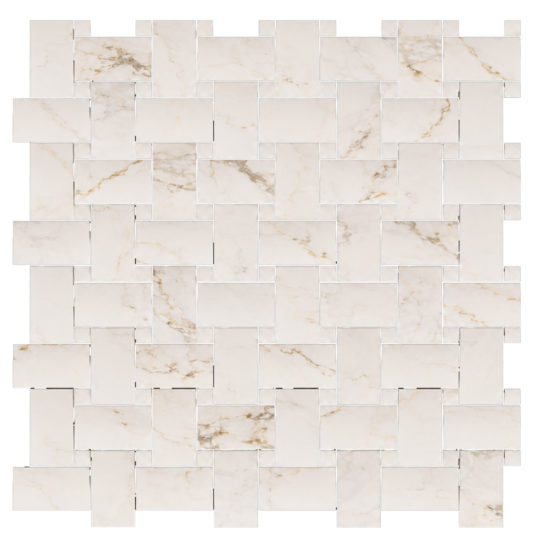 Treasure II Perfect Calacatta 1x2 Basketweave | Quality Carpet Inc.
